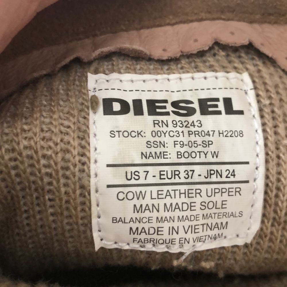 Diesel Booties Size 7 - Picture 9 of 11